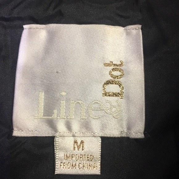 Revolve Line & Dot Leather Trimmed Mini Skirt Size Medium - Picture 4 of 5